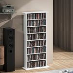 Cd Storage Unit Dvd Tower Blu-ray Storage Shelf For Office | Small | White