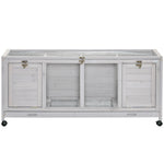 Rabbit Hutch Mobile Separable Guinea Pig Cage W/ Wheels, Slide-out Tray
