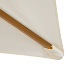 Wooden Garden Parasol Sun Shade Outdoor Umbrella Canopy | Cream