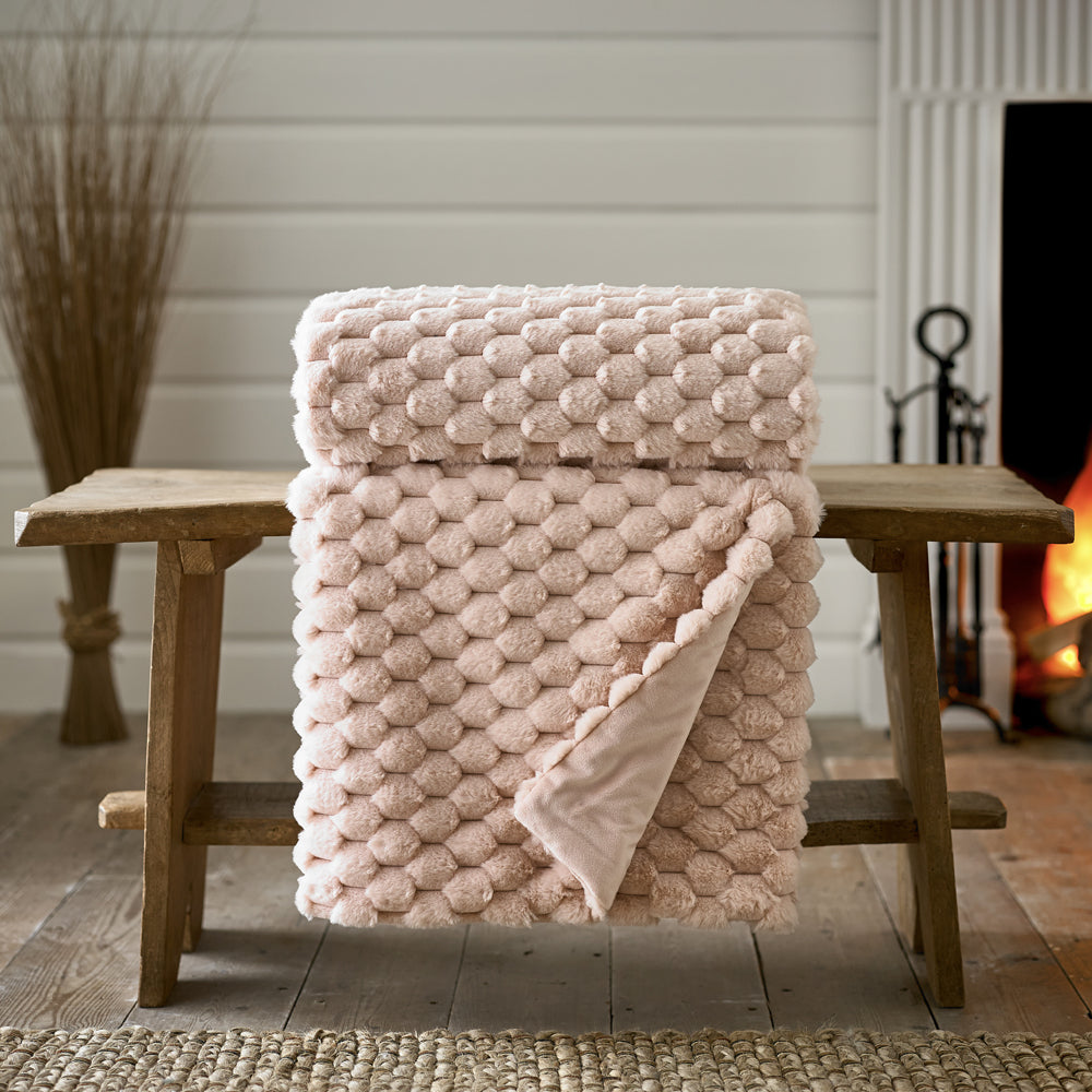 Northcombe Supersoft Faux Fur Throw | 130cm x 180cm | Pink