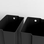 2 X 25l Double Kitchen Bin, Pedal Bin With Soft-close Lid | Black