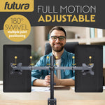 Single & Dual Monitor Arm For 13 To 32 Inch Screens - Dual Monitor Desk Mount With Clamp 90 Tilt And 360 Rotation & 180 Swivel | Dual Monitor Arm | Black