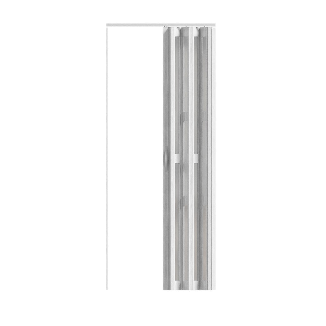 Breeins Magnetic Sliding Pvc Concertina Folding Door With Long Windows