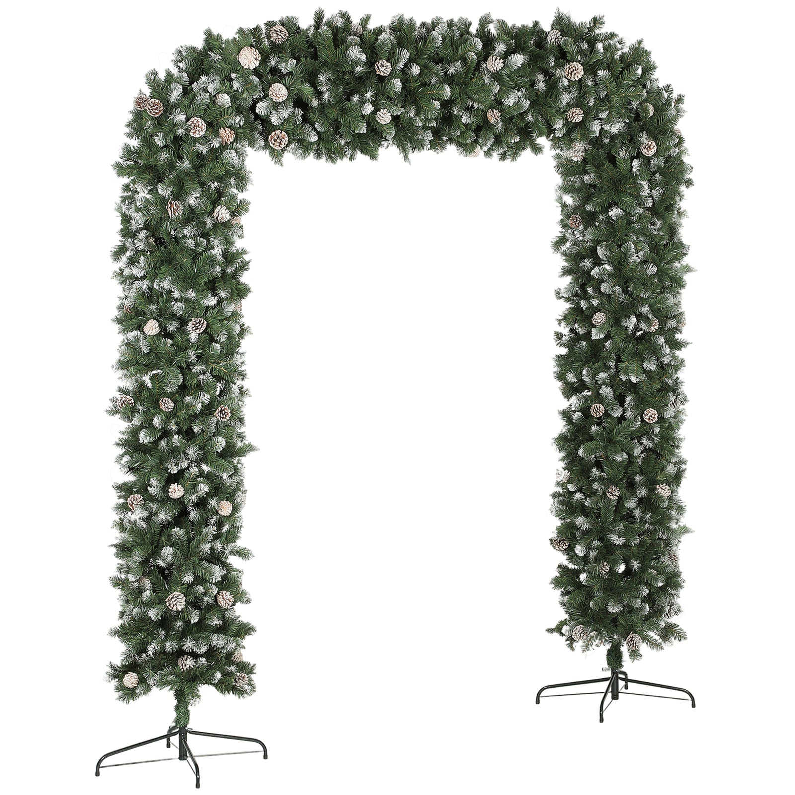 8.2 Ft Snow Frosted Christmas Tree Arch, Doorway Decor With 2100 Tips