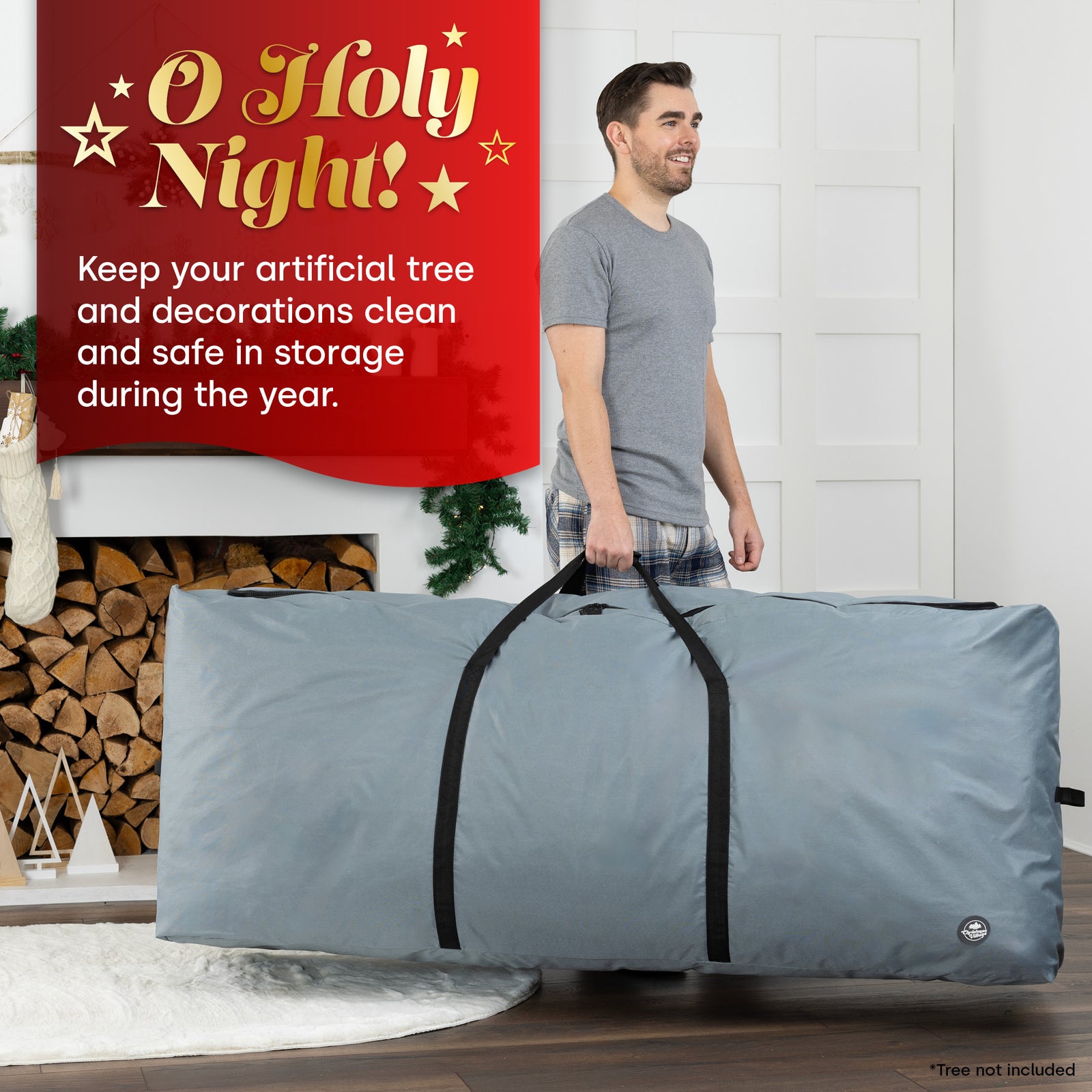Premium Extra Large Tree Storage Bag Grey Heavy Duty
