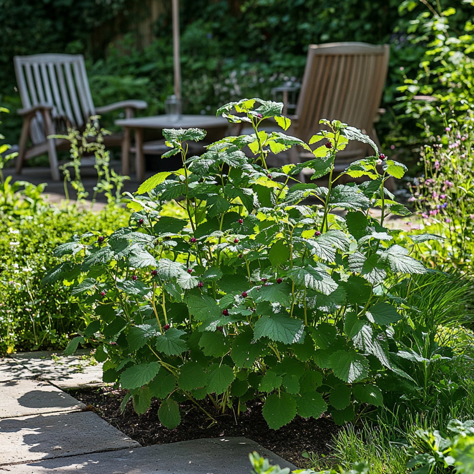 Blackberry Plant - Rubus Fruticosus 'Thornfree' - H50-60cm - ⌀15cm | Set of 4 | Pink