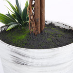 Set Of 2 60cm Potted Artificial Ball Tree With Lavender | Set of 2 | Green