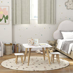 3 Pieces Kids Table And Chair Set For Playroom, Bedroom