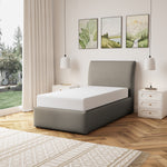 Bethany Fabric Ottoman Bed Frame | Single | Light Brown