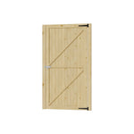 90cm W X 180cm H Natural Wooden Garden Door With Z-brace Design, Outdoor Door With Door Latch