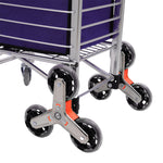 Living and Home 8 Wheels Foldable Shopping Trolley 2-in-1 Mobility Bag Push Cart Stair Handtrack