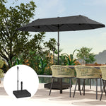 Garden Parasol Base Parasol Stand, Sand/water Filled, Black