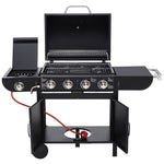 Living and Home 5-burner Outdoor Gas Burner With Side Burner Gas Gill