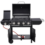 5-burner Outdoor Gas Burner With Side Burner Gas Gill