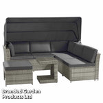 Garden_Gear California Rattan Daybed With Canopy