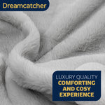 Heated Throw Faux Fur Electric Blanket 160 X 130cm Thermal Blanket & Timer 9 Heat Settings | Double | Light Grey