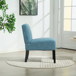 Elara Fabric Armless Accent Chair | Teal