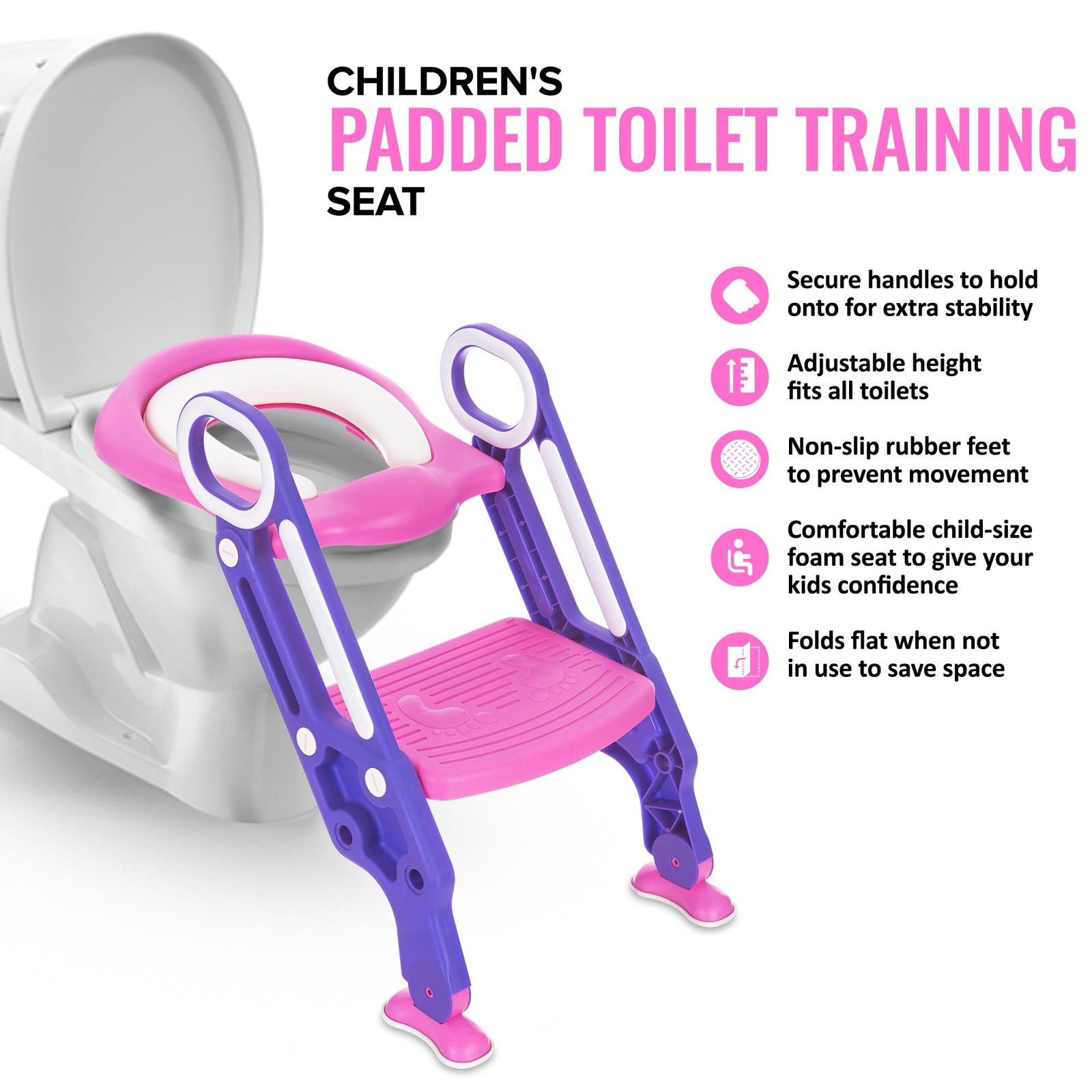 Foldable Padded Toddler Potty | Red