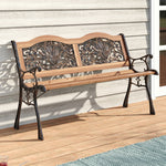 Outdoor Garden Metal Wood Bench Outdoor Patio Furniture Bench Chair