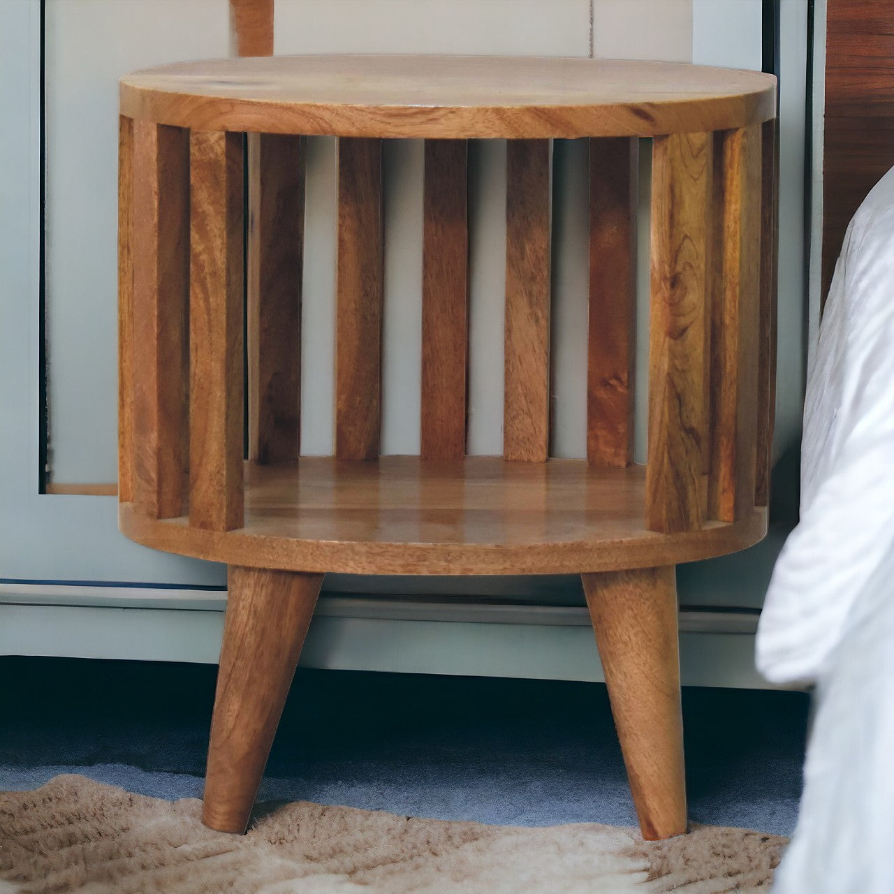 Solid Wood Ariella Single Shelf Bedside