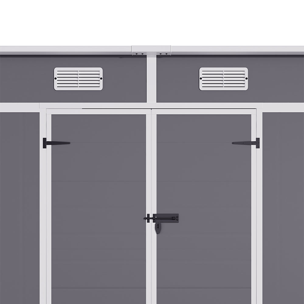 6x4ft Outdoor Plastic Garden Shed With Window, Vents And Floor Weather-resistant Storage For Tools & Equipment