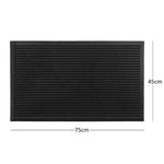 Nicoman Ribbed Harmony Entrance Doormat | 75cm x 44cm | Black