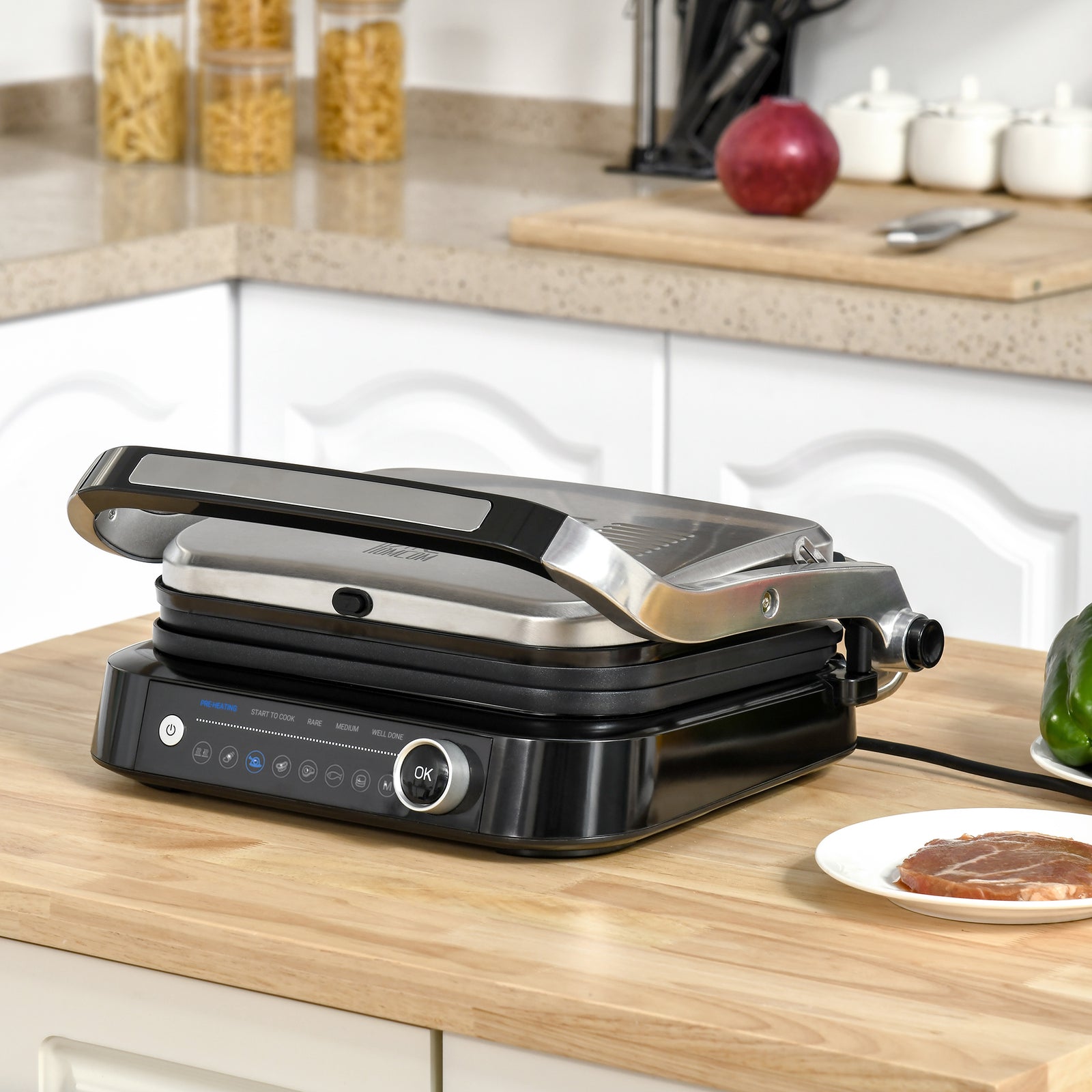 Health Grill And Panini Press 2100w With 8 Settings