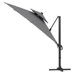 3x3m Aluminum Canopy W/ Adjustable Pole, Dark Grey