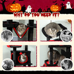 152cm Gothic Cat Tree For Halloween With Coffin Bed, Large Condo