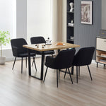 Stylish Colorado Dining Table Set With 4 Velvet Charlotte Chairs | Black