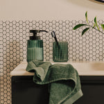 Soap Dispenser, 300ml, Resistant Glass, Turquoise, Lido Collection