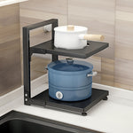 2/3/4-tier Adjustable Kitchen Pot Rack Organizer | Small