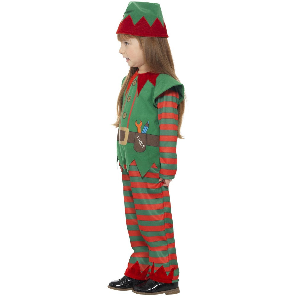 Elf Toddler Costume, Red & Green | Age 3-4