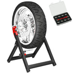 Steel Motorcycle Wheel Balancer Truing Stand With Spoke Wrench