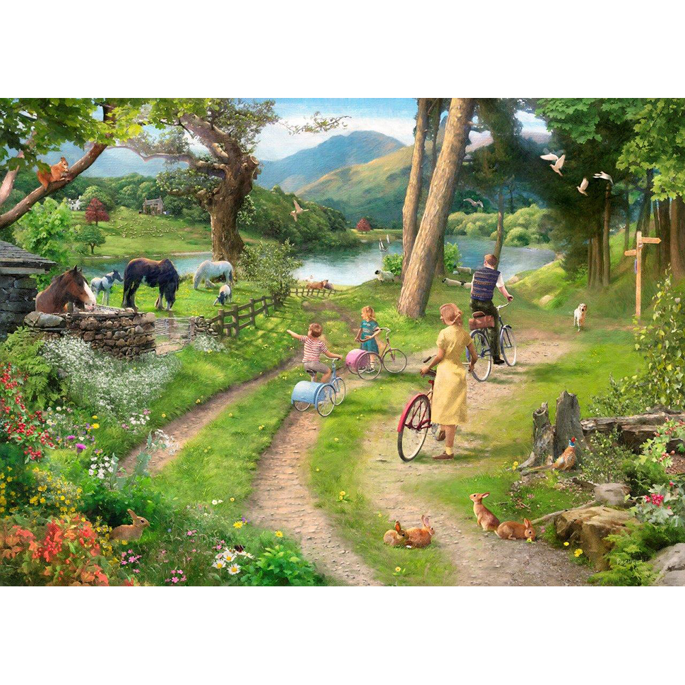 Family Day Out - Big 250 Piece Jigsaw Puzzle For Adults & Kids, With Extra Large Pieces