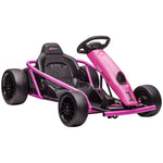 24v Electric Go Kart For Kids With Music, Horn Honking, Slow Start | Pink