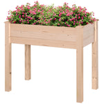 Raised Wooden Garden Planter 86x46x76cm
