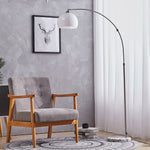 Modern Arched Floor Lamp With Marble Base Adjustable Height 145-220cm
