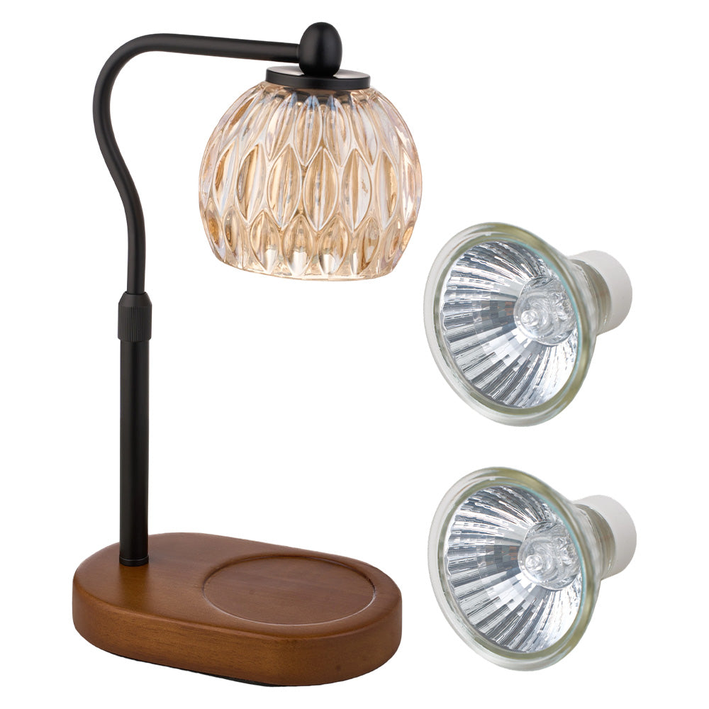 Dimmable Candle Warmer Lamp With Timer | Walnut