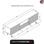 Diamond Luxe Tv Unit 180cm - Deco | White