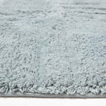 Cotton Tufted Rug Union Jack Plain Embossed Mat | 50cm x 75cm | Silver Grey