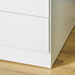 Storage Cabinet Vertical Drawer Chest Of 4 W/ Metal Rails