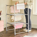 3-tier Heated Clothes Airer With Digital Timer, 3 Heats & Cover