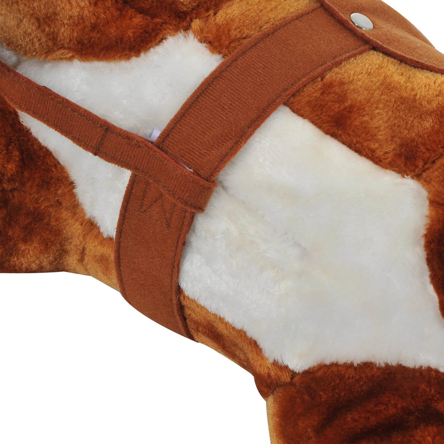 Rocking Horse Ride On Rocker Children Plush Toy Wooden Horse Sound | Brown