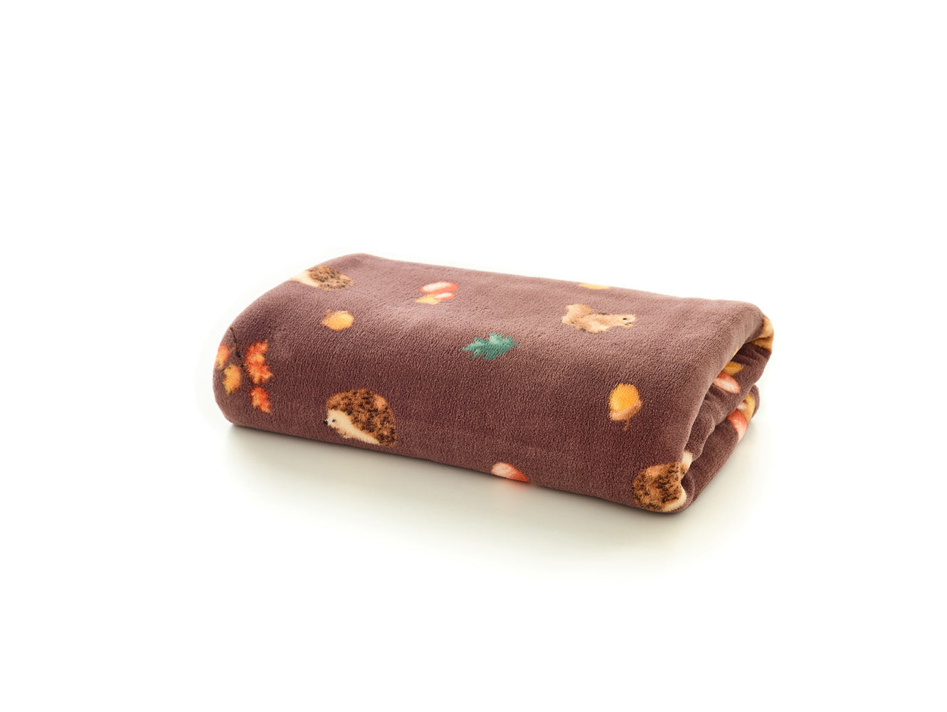 Hogging It Throw Wine – Hedgehog & Woodland Animal Fleece Blanket 140x180cm | 140cm x 180cm | Wine