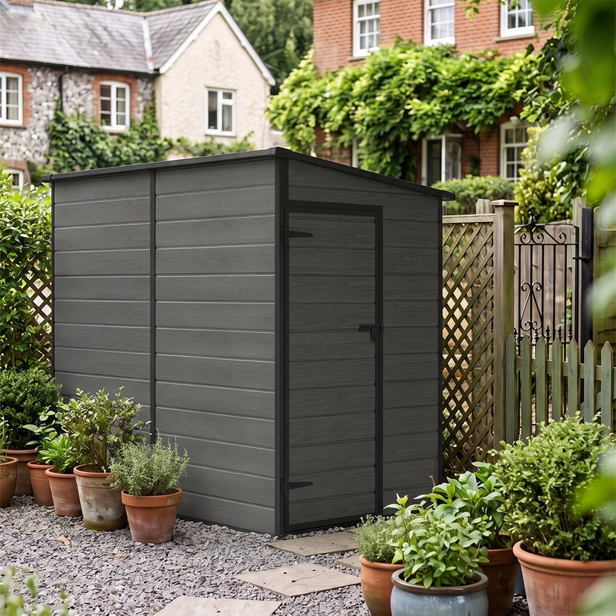 Breeins 8 X 4ft Outdoor Tool Storage Shed With Pent Roof For Garden