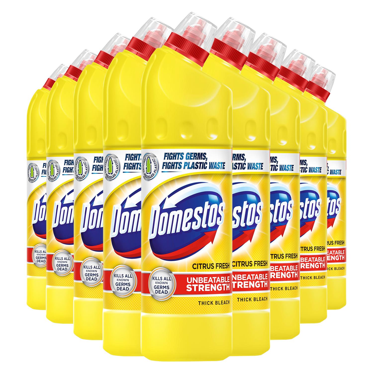 Thick Bleach Citrus Fresh Disinfectant Multi-purpose Cleaner, 9x 750ml