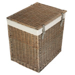 White Cotton Lined Boutique Antique Wash Laundry Baskets | Large