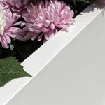Zinc Galvanised Tall Square Planter | 25cm x 25cm x 50cm | White