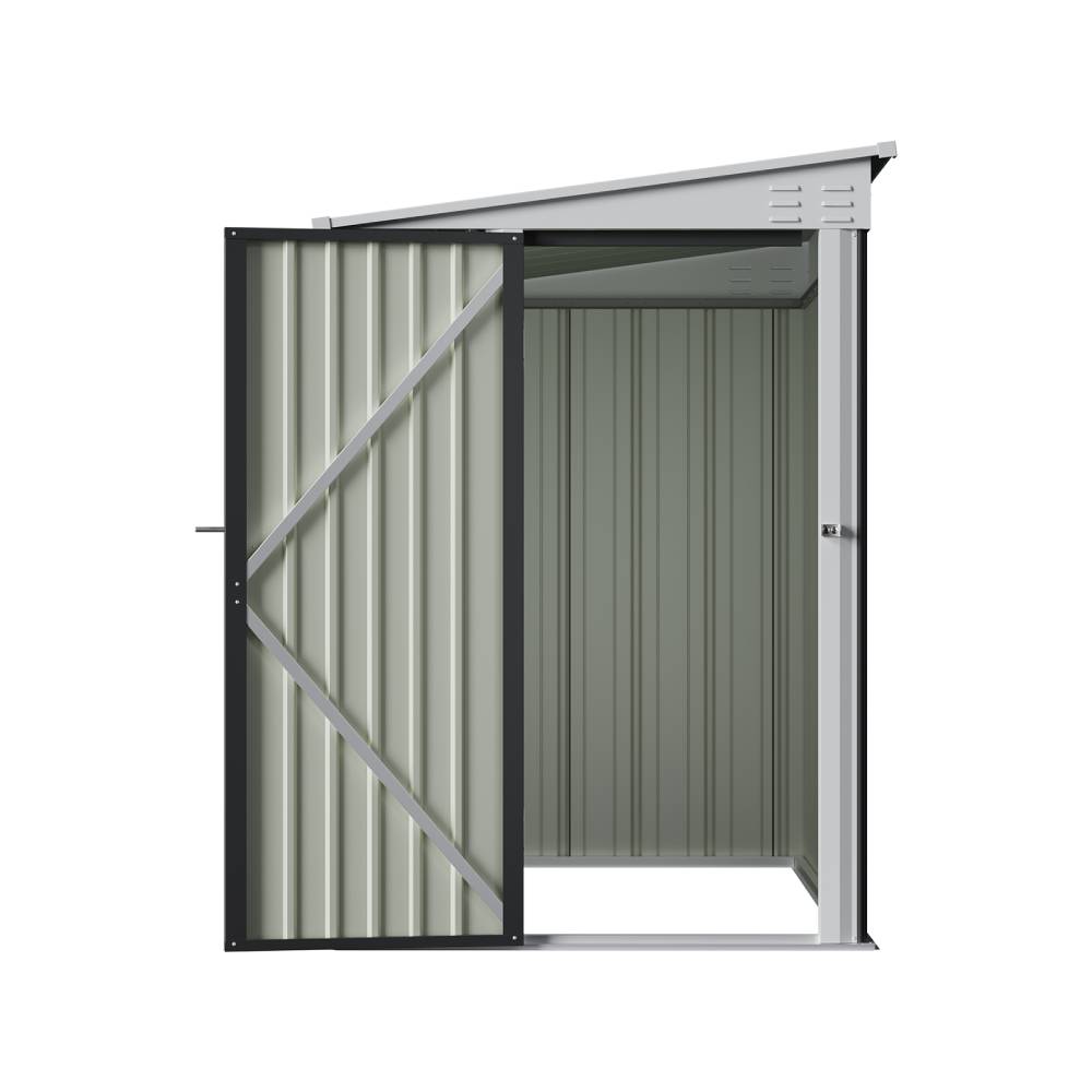4x6 Ft Metal Pent Roof Garden Tool Storage Shed